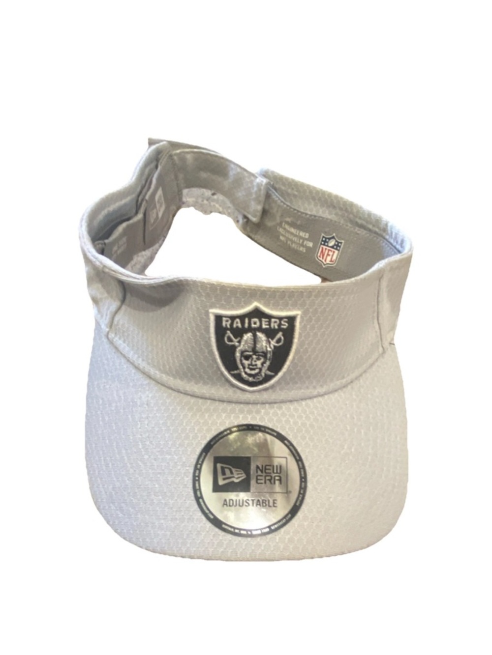 Raiders  men’s NFL Equipment Visor Gray One Size Adjustable Football